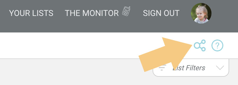 Share link screen